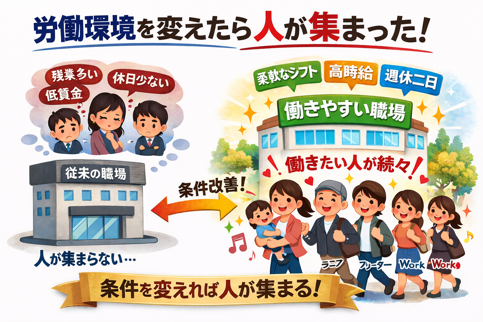 人材確保アイデアで労働力不足を解決する方法